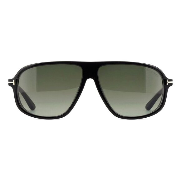 New TOM FORD Guillaume Black Aviator FT1208/S 01B Sunglasses Women - Picture 2 of 4